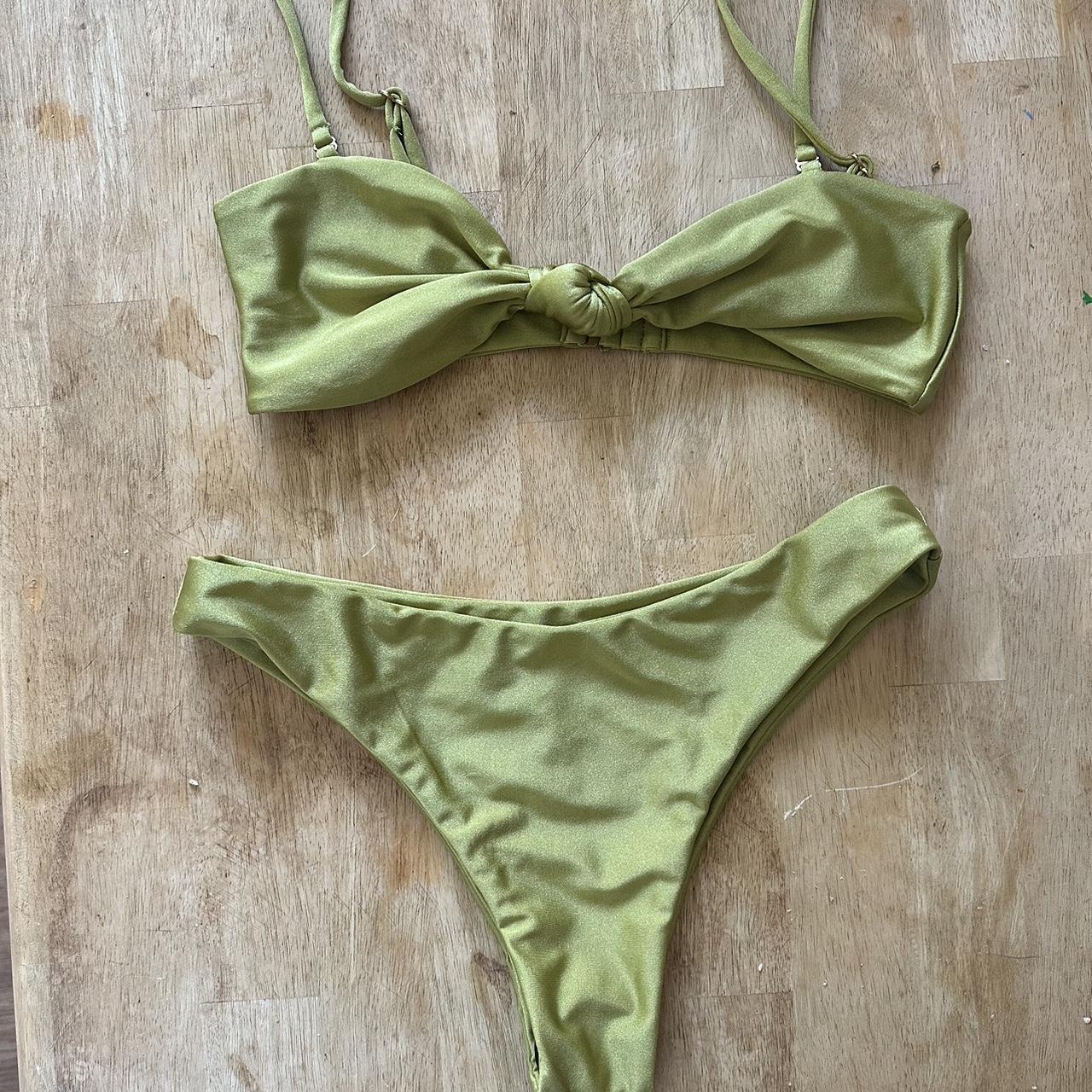 Gorgeous green shiny Koana swim bikini Size medium... - Depop