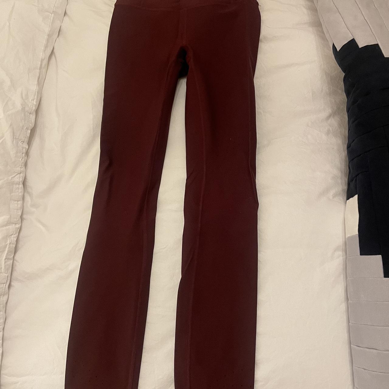 maroon LULULEMON full length leggings Older model - - Depop