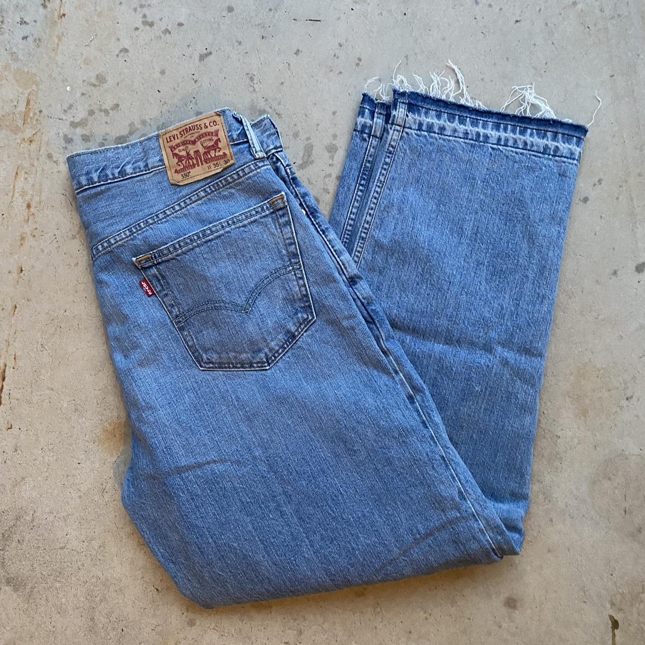 Y2K Levi’s 550 open hem jeans size 35x30 Great... - Depop