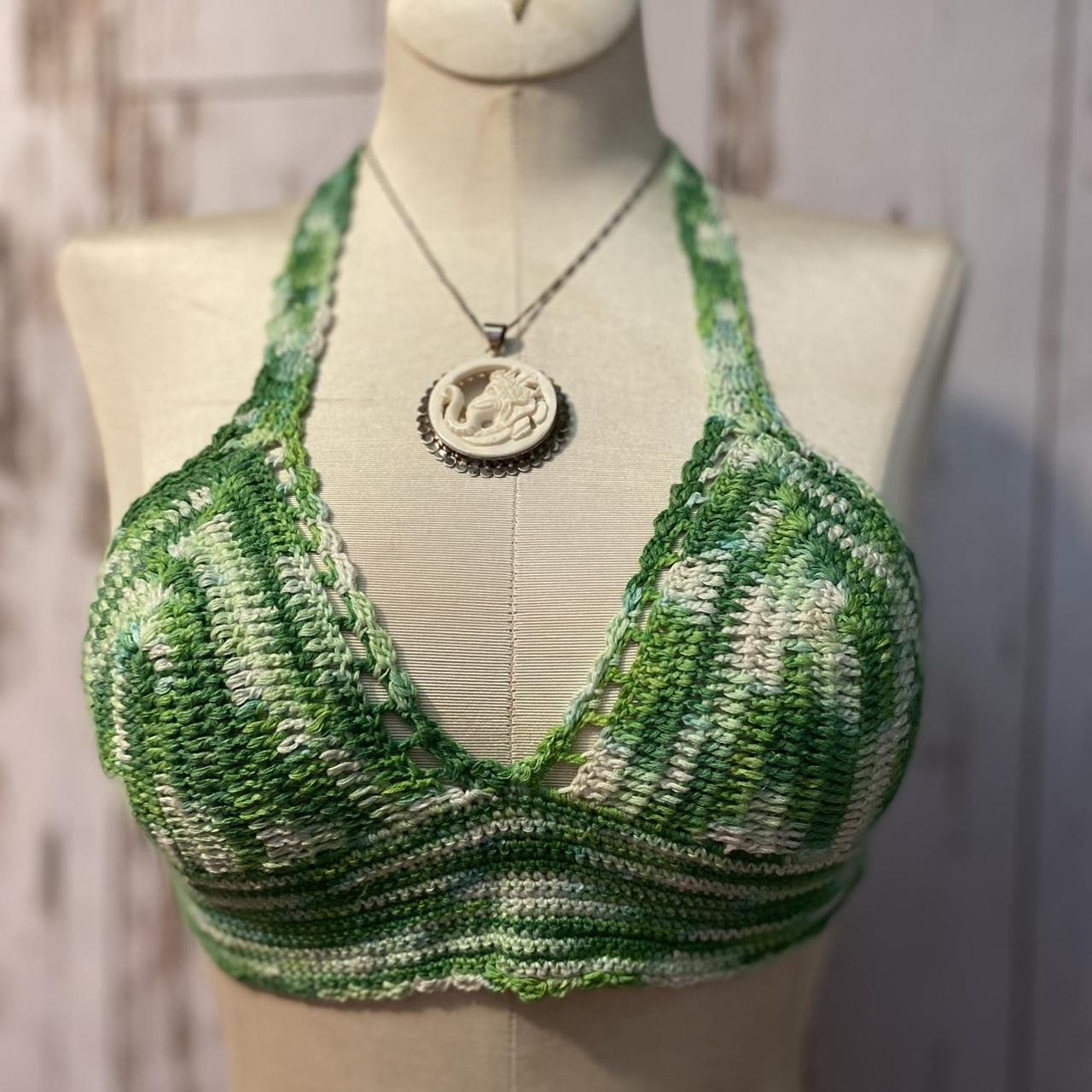 Crochet Bikini Halter top. Handmade in Bali circa... Depop