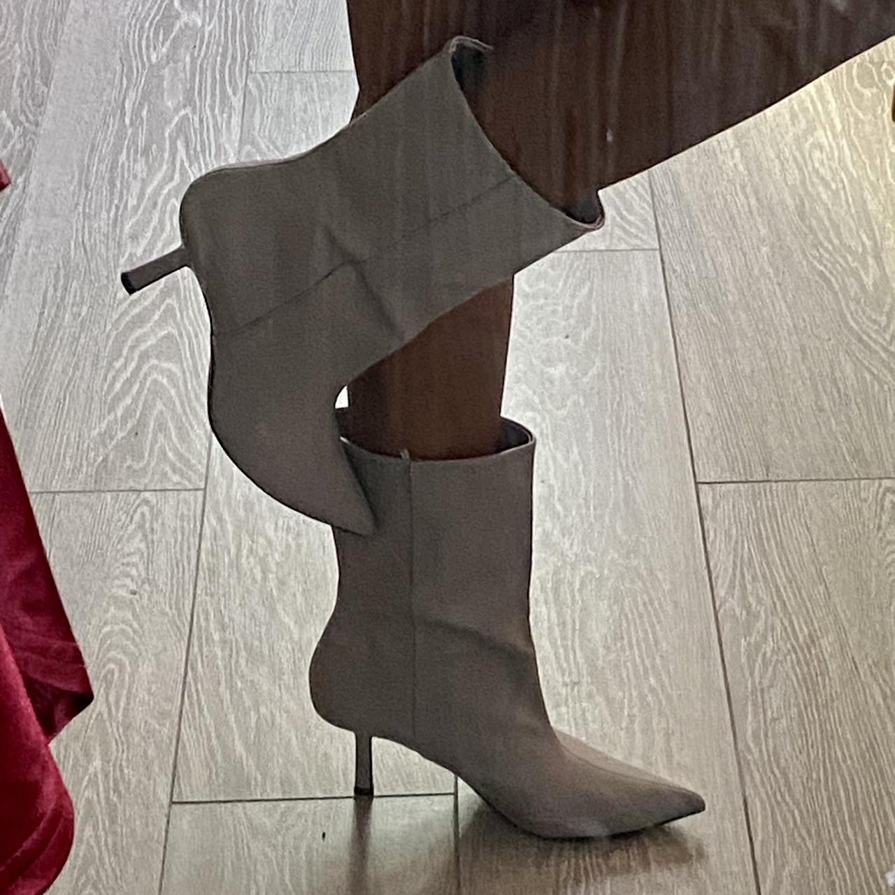 H&M Women's Grey Boots | Depop