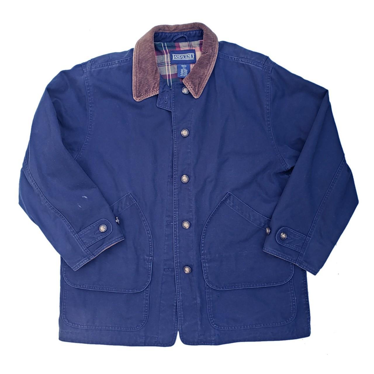 Lands' End Field Coat This coat is a dark navy with... Depop