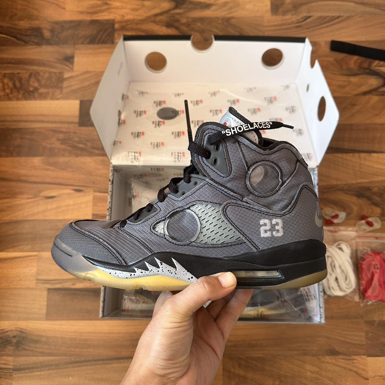 drop jordan 5 off white