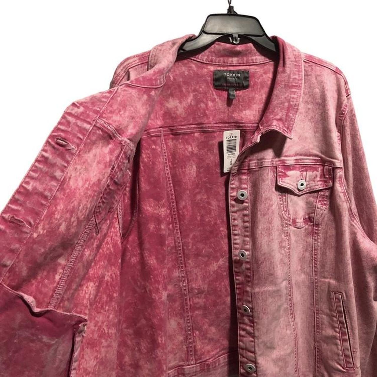 Plus Size - Trucker Jacket - Denim Pink Wash - Torrid