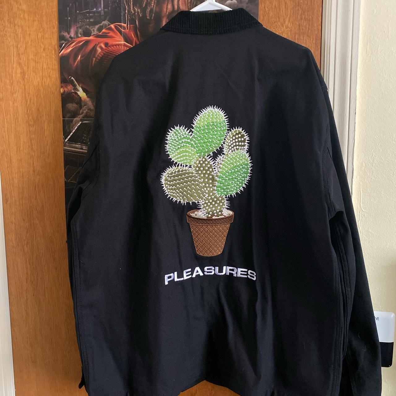 Pleasures Men's Black and Green Jacket (2)