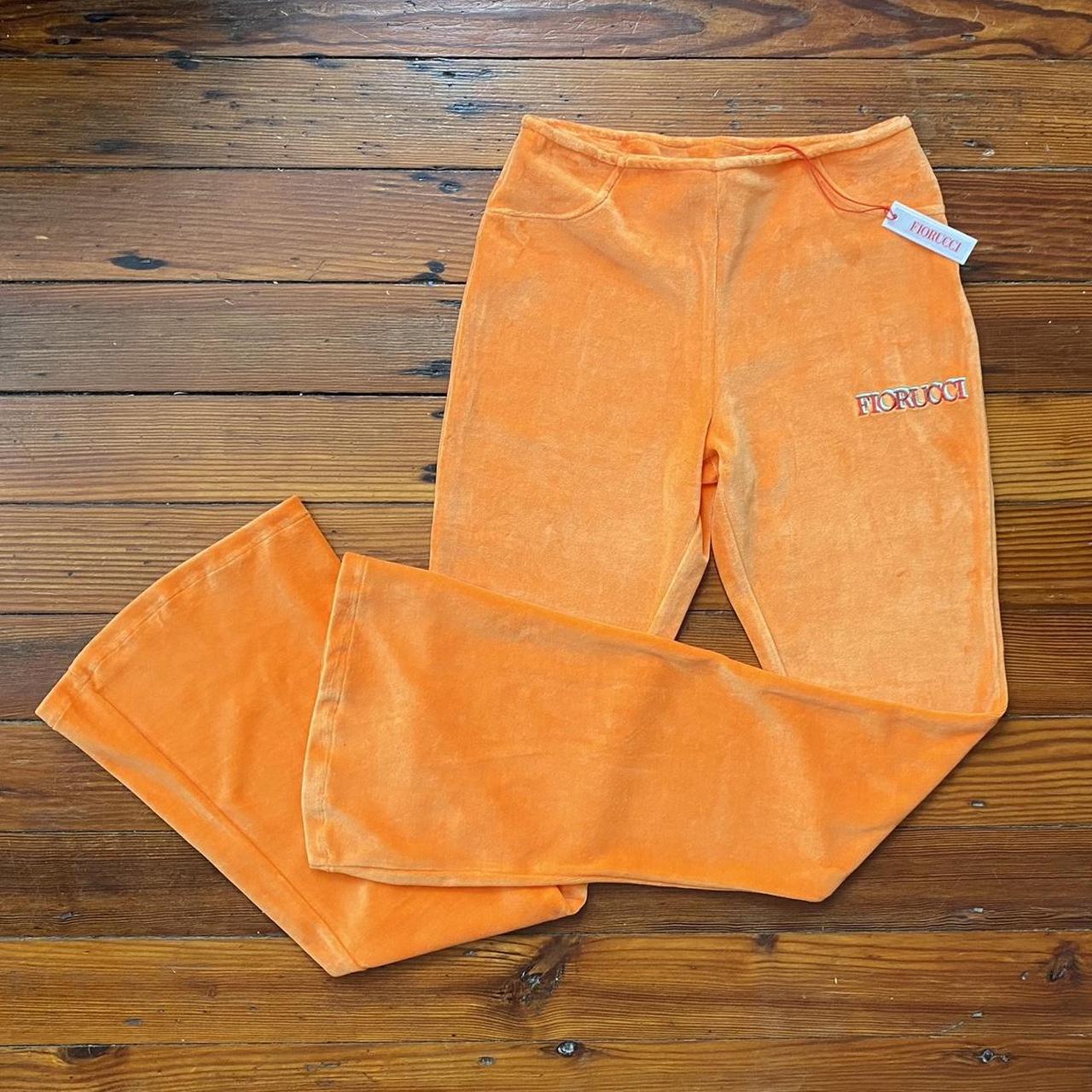 Orange store velour pants