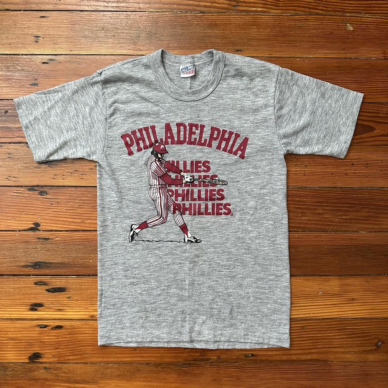 Philadelphia Phillies T-shirt black with red white - Depop