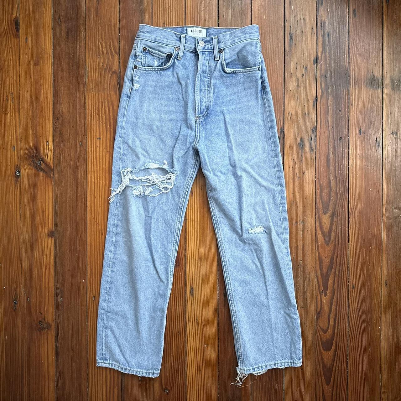 Agolde 90s Crop Jean in Echo Pinch silhouette