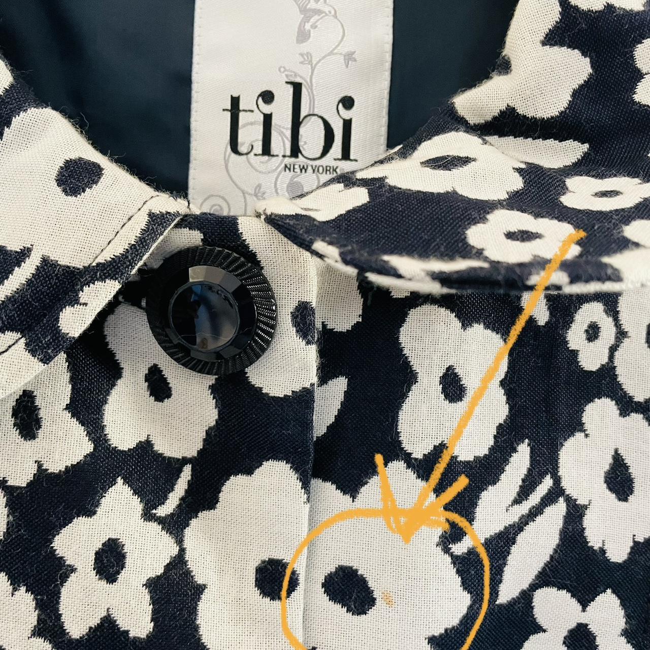 Tibi Women's White and Blue Coat (3)