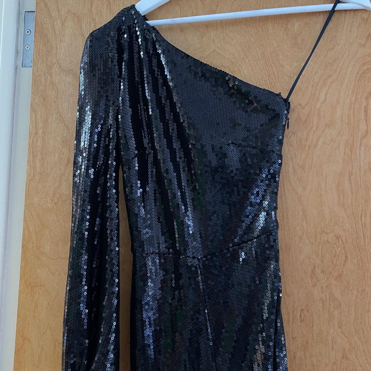 Nadine Merabi Black Sequin Jumpsuit Only Worn Once Depop