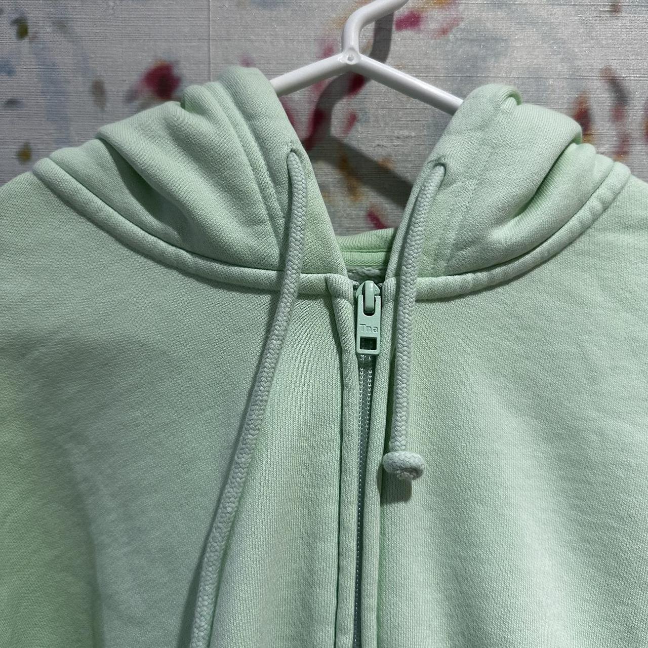 Aritzia TNA cozy af zip up fleece hoodie in bright | Depop