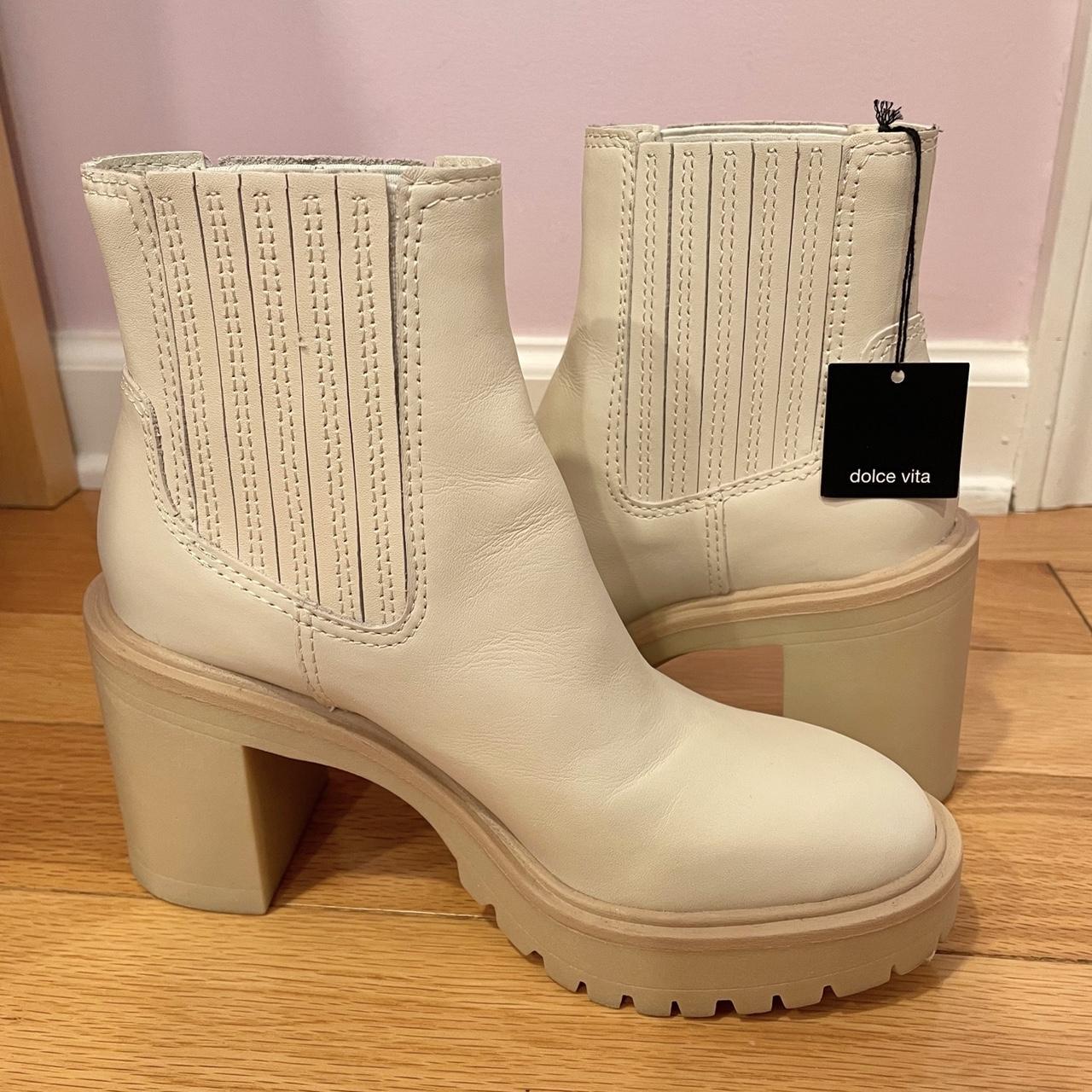 Dolce Vita Women's Cream and White Boots