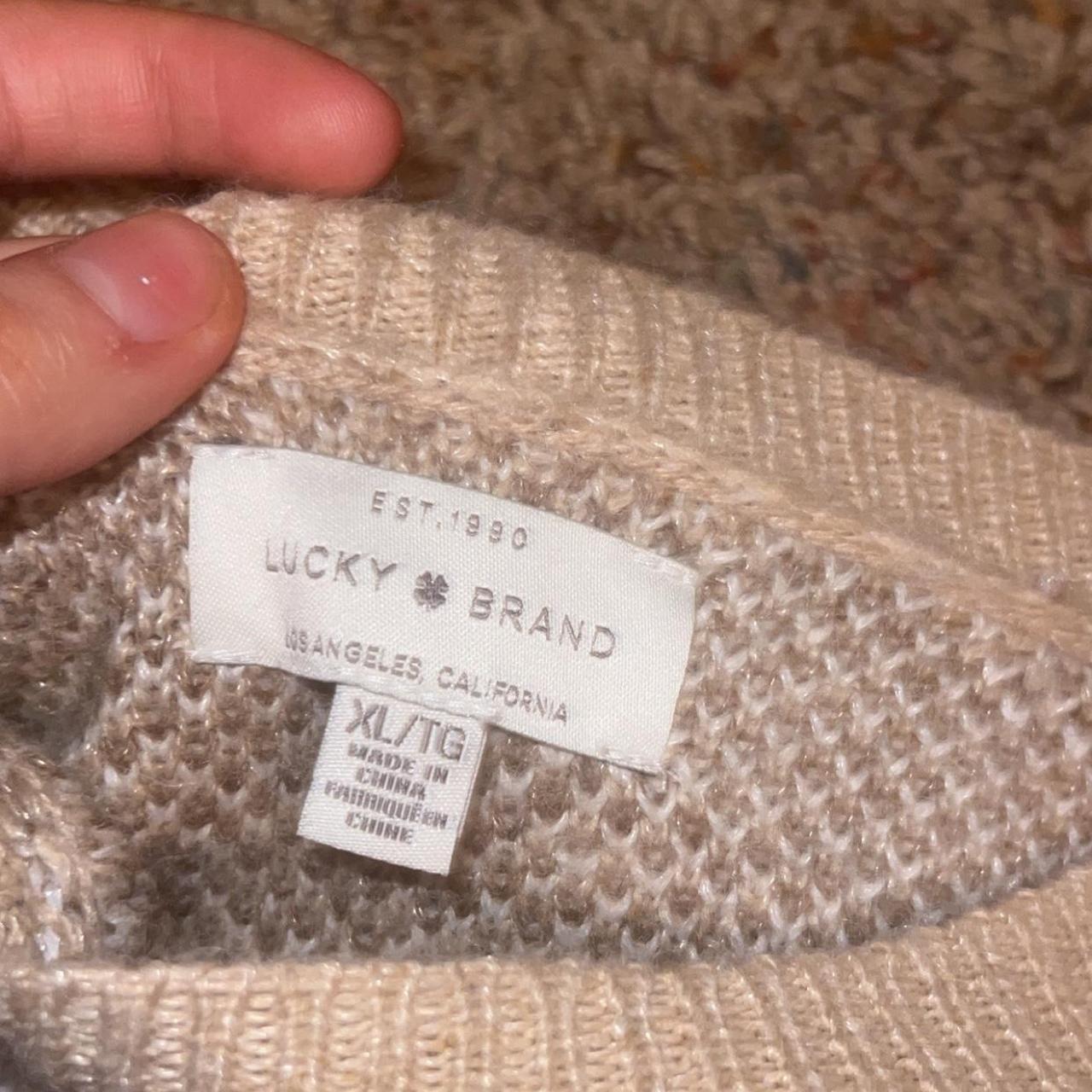 Lucky Brand Cloud Soft Cashmere Blend V-Neck Sweater - Depop