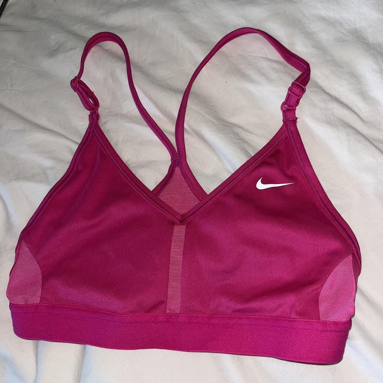 Nike pink sports bra Size XS Medium... - Depop