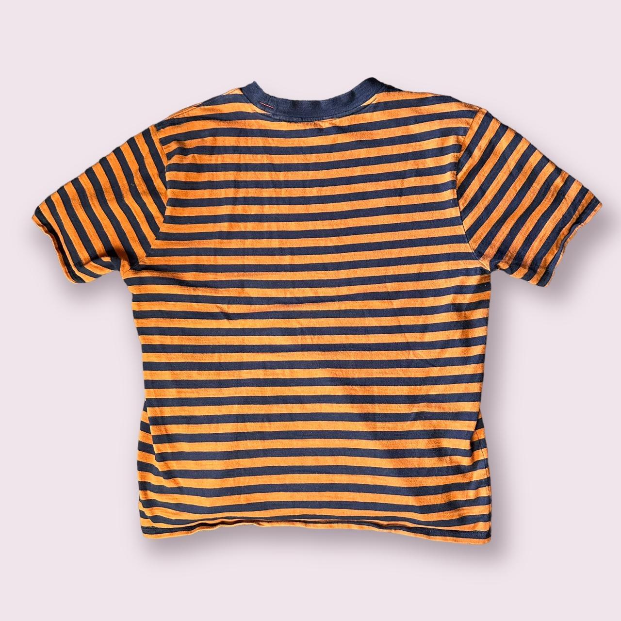 Guess orange clearance striped shirt