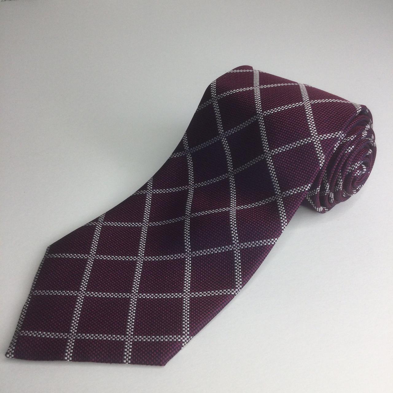 Van Heusen Men’s Vintage 1990’s Burgundy Geometric... - Depop