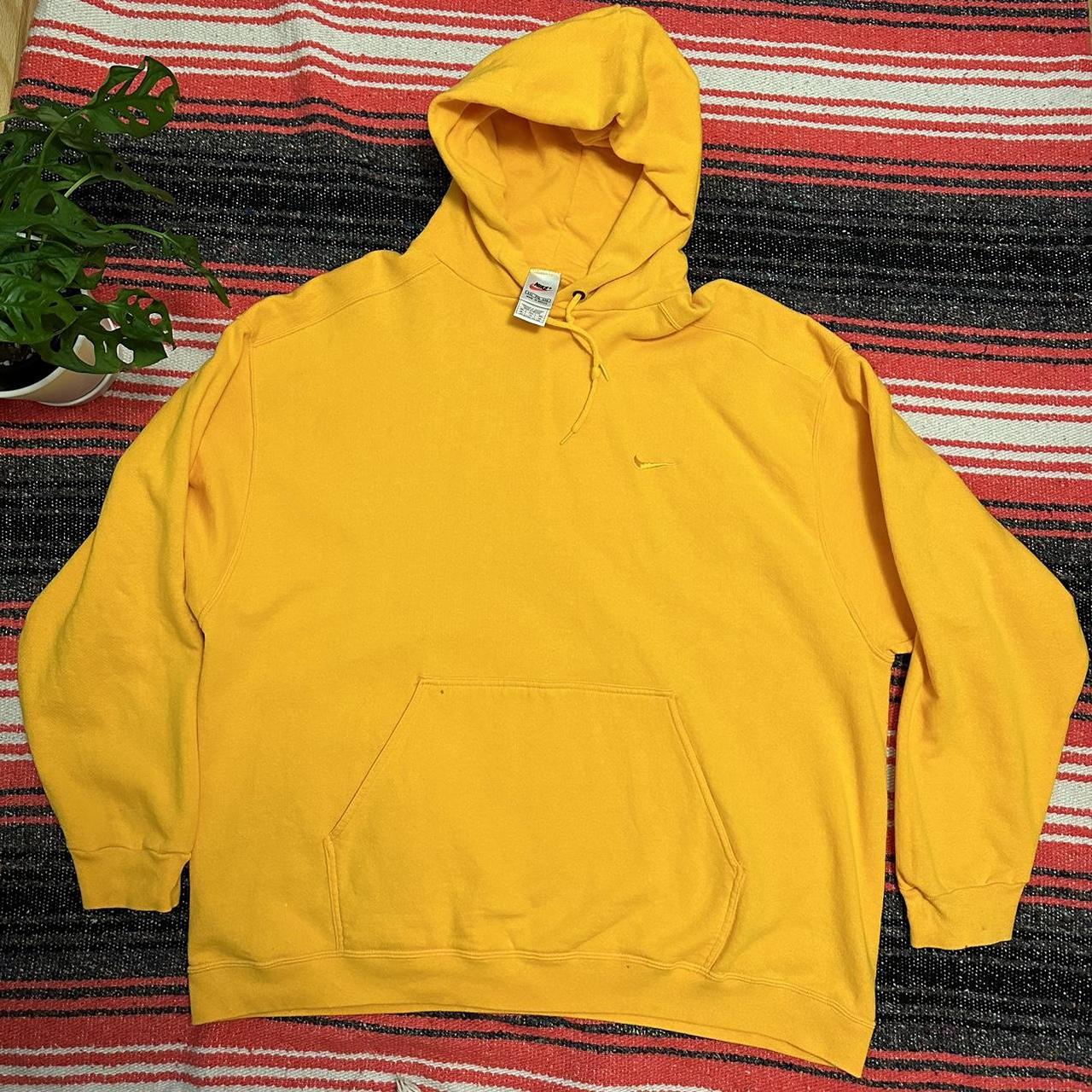 Nike Men's Yellow Hoodie | Depop