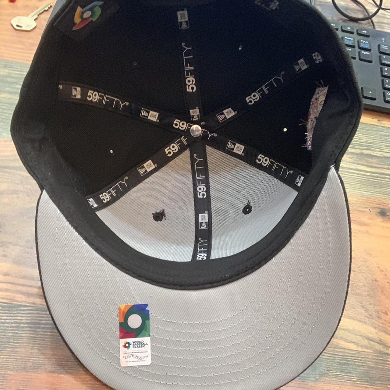 Custom Black and White Team Mexico fitted 7... - Depop