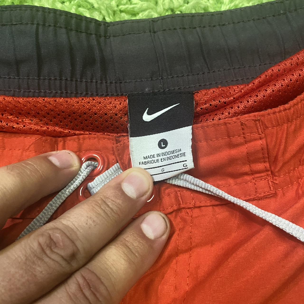 mens red nike swim trunks