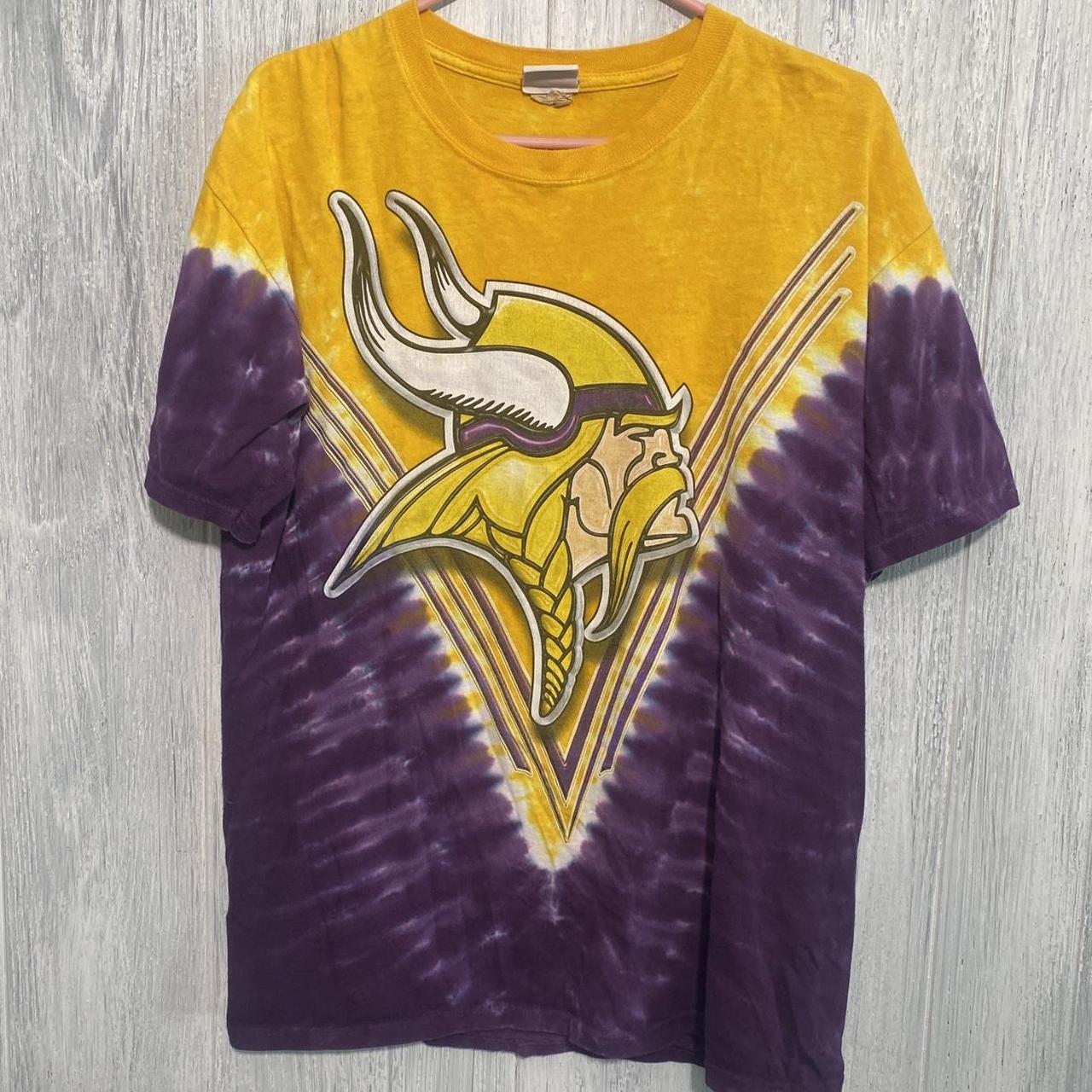 Minnesota Vikings tie dye majestic T-shirt! Great - Depop