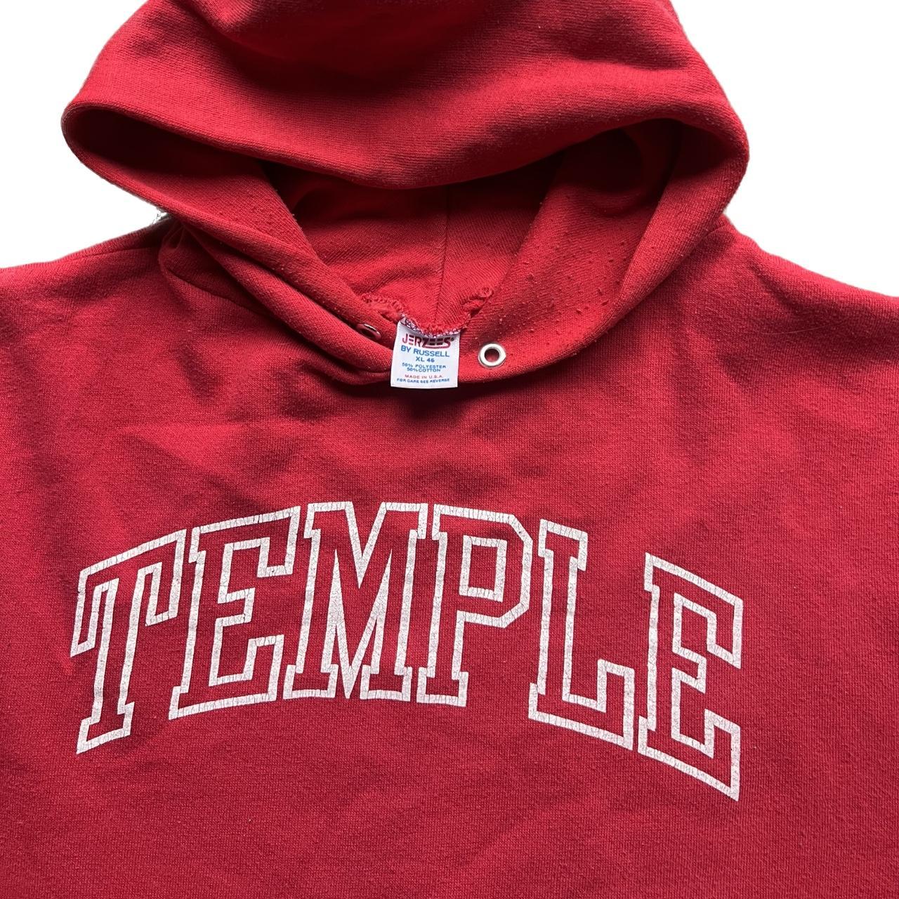 Men's White and Red Hoodie Depop