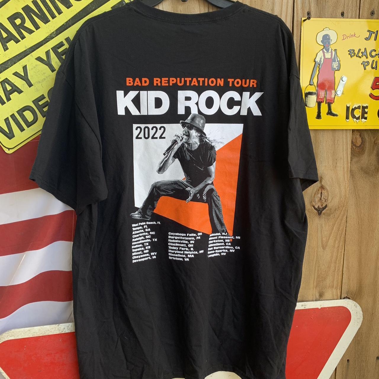 2022 Kid Rock Bad reputation Tour T-shirt Size