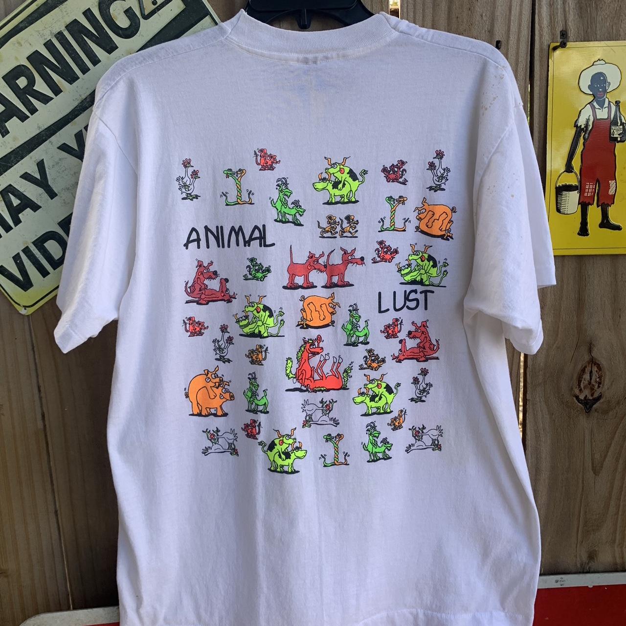 Vintage 80s-90s Animal Lust Kamasutra Animal T-shirt... - Depop