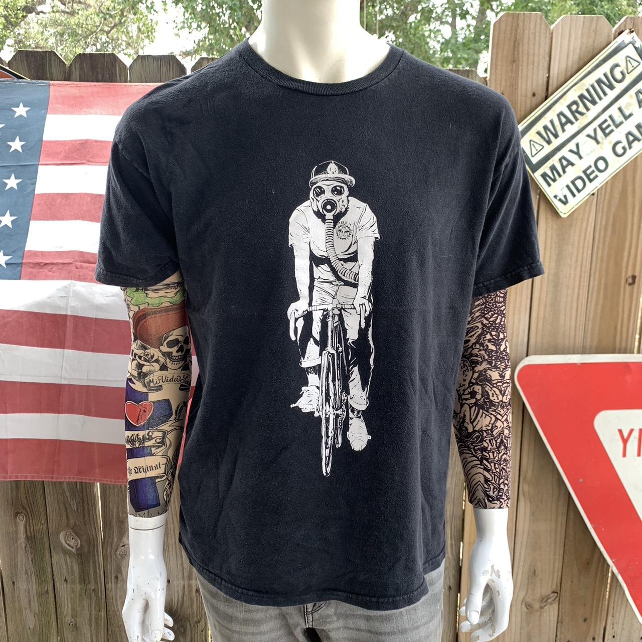 Vintage Y2K Obey Gas mask Tshirt size L It has | Depop