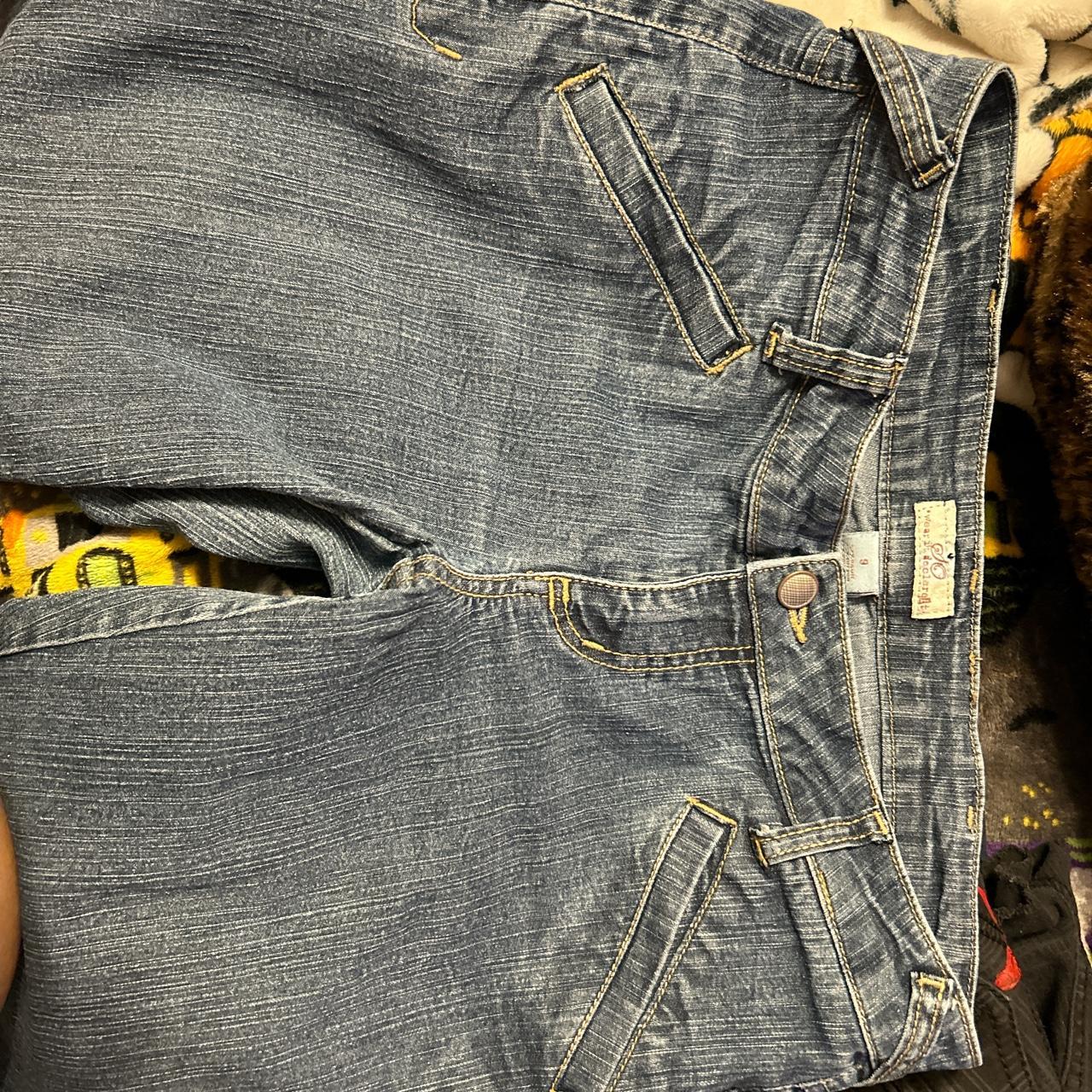 Low rise flared jeans I wear a size 5 and these fit... - Depop