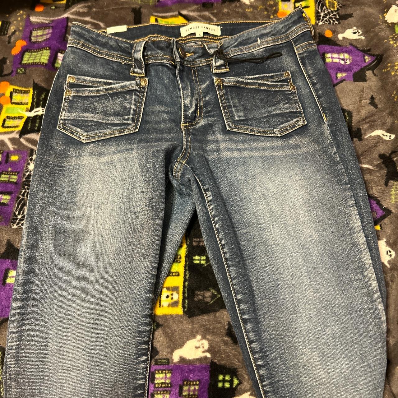 Almost famous “low rise” flared jeans More mid rise... - Depop