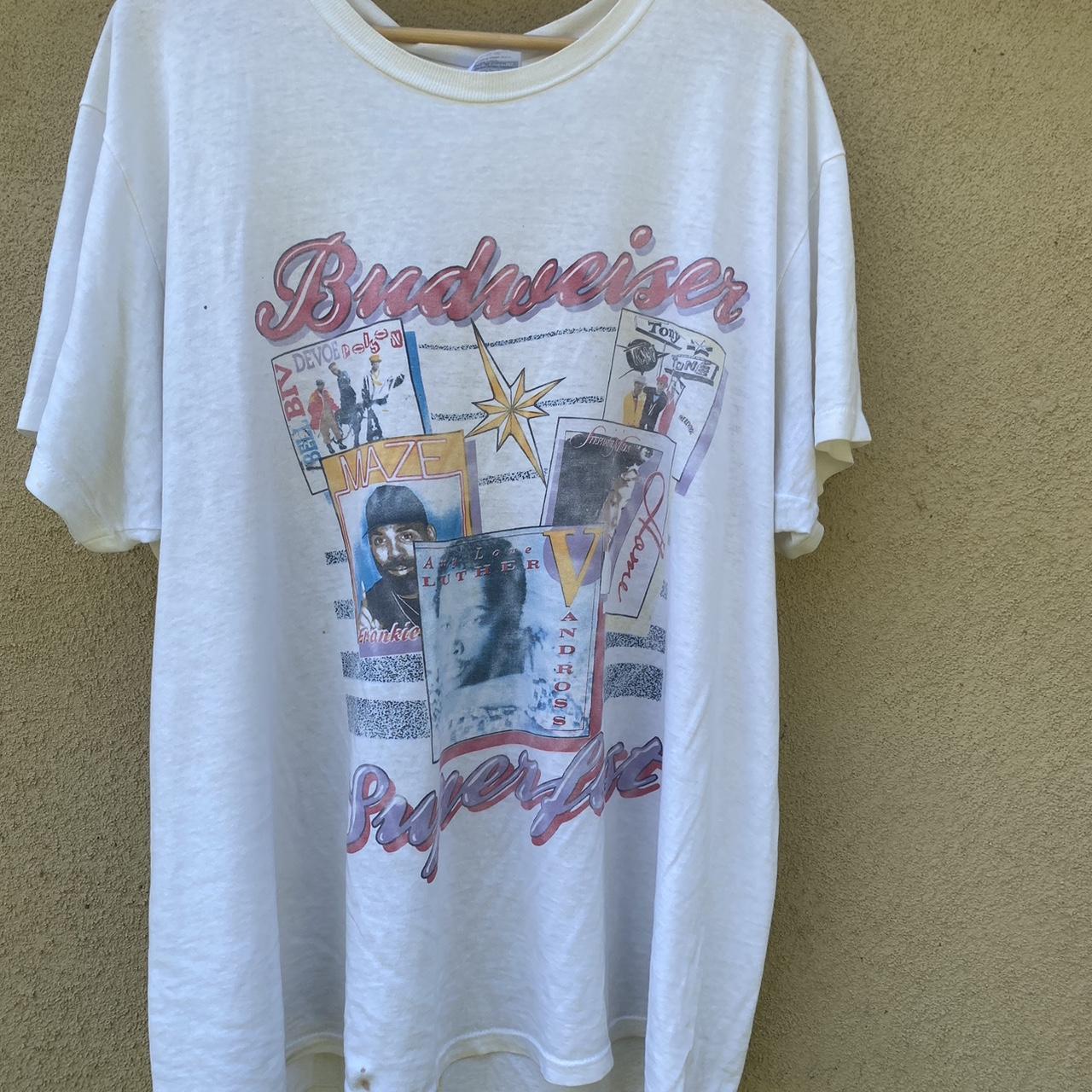 90s music shirt 1990 Budweiser superfest Size XL... - Depop