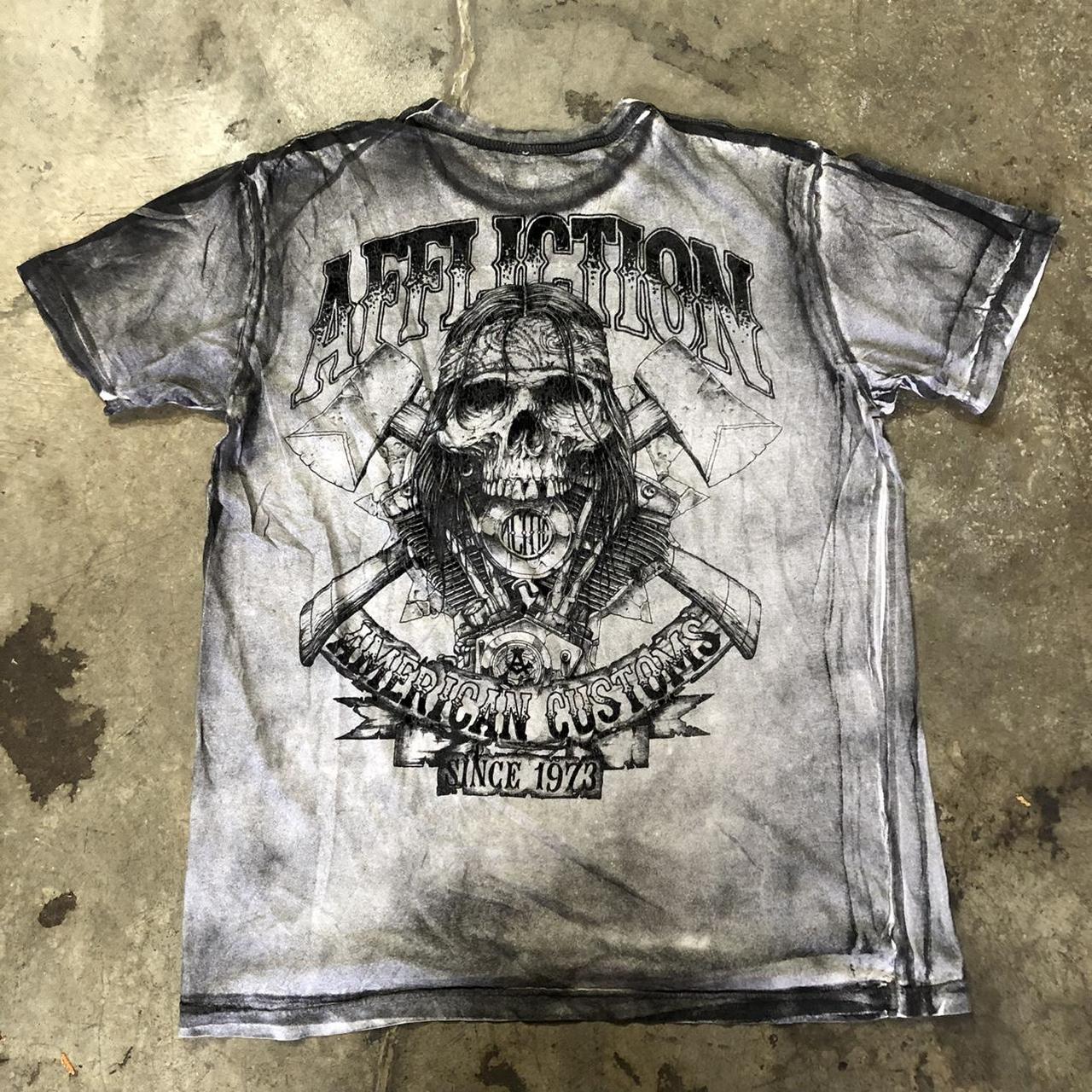 Affliction Live Fast American Customs Tee. Size L - Depop