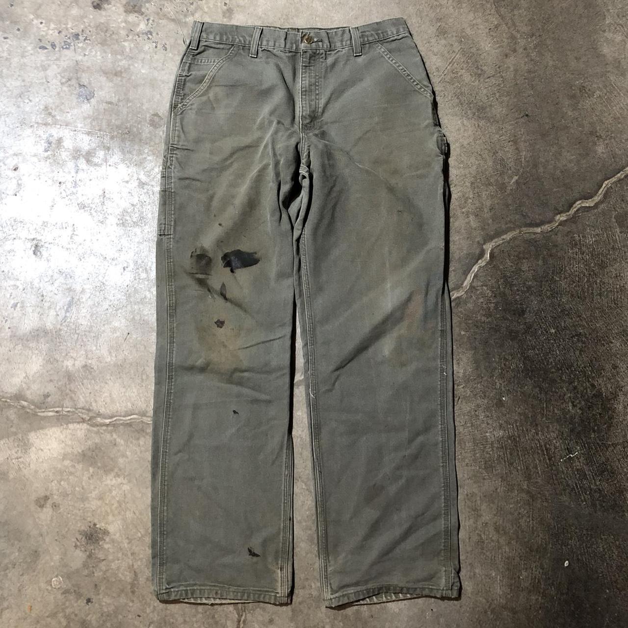 Khaki color mens Carhartt pants. - Depop