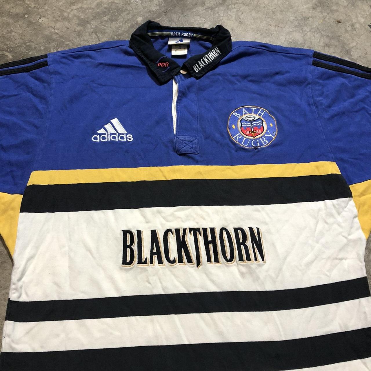 Vintage 90s Y2K adidas bath rugby blackthorn polo... Depop