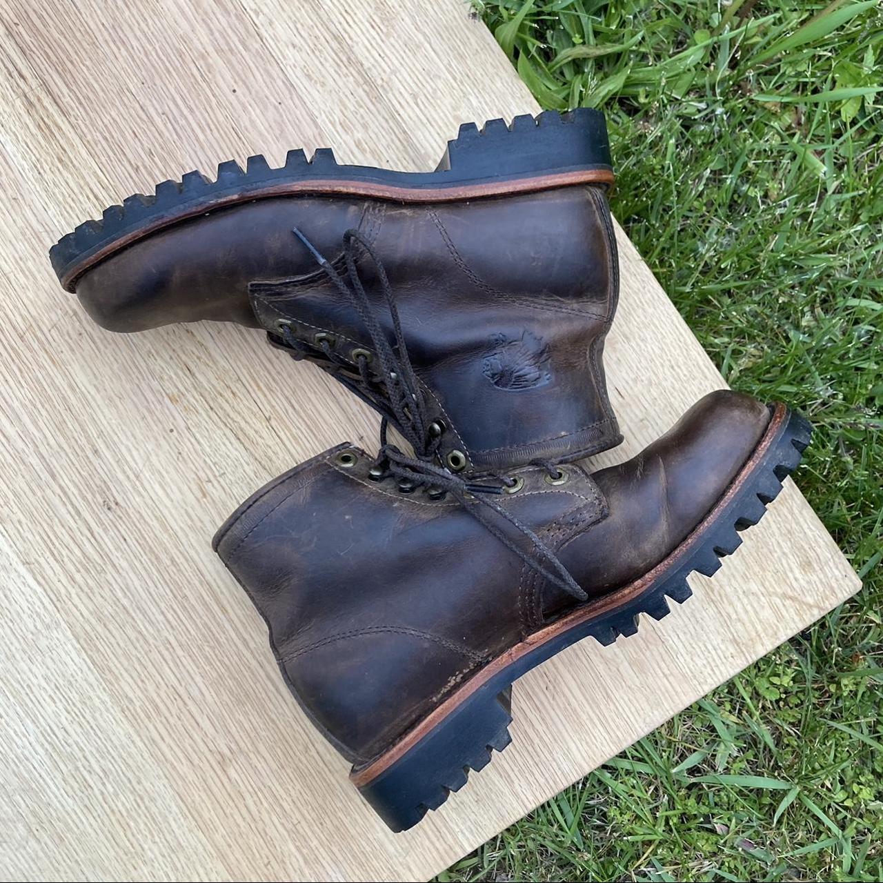 Chippewa burgundy clearance boots