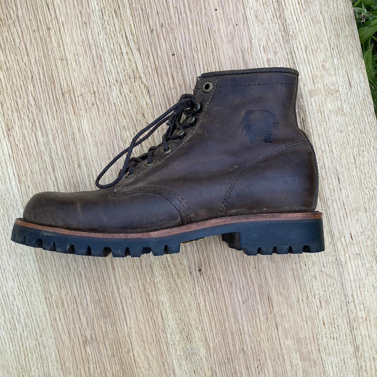 Chippewa Leather Boots Cork with Vibram Lug sole Depop