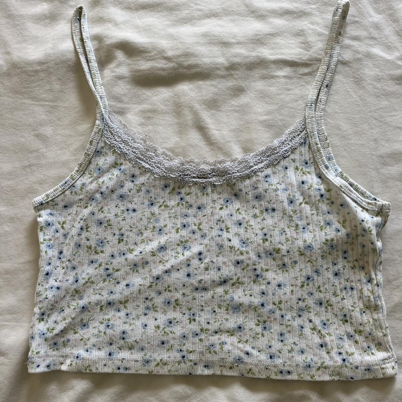 Floral brandy tank top with bow detail brandy... Depop