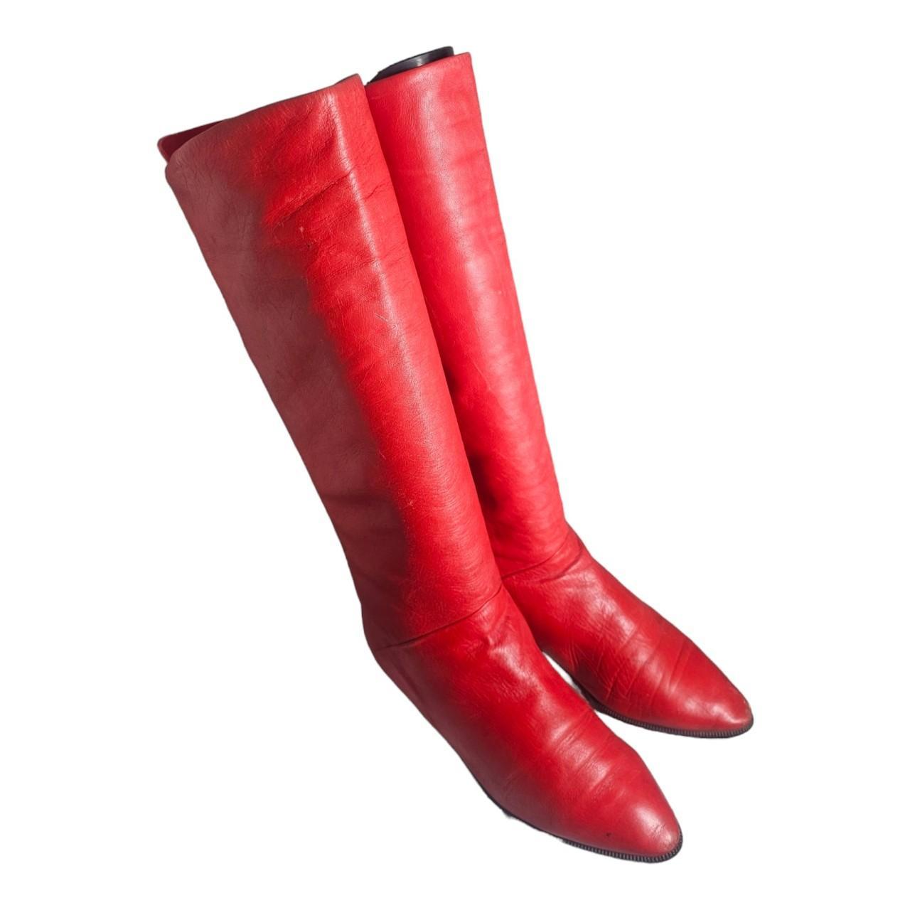 Red boots size store 8