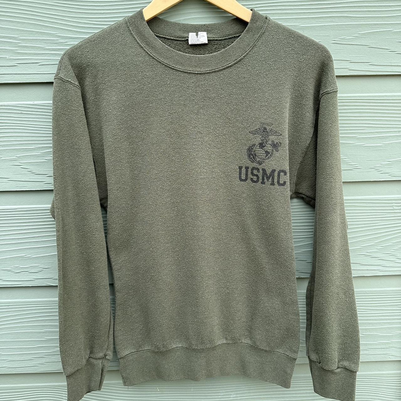 Vintage usmc sweatshirt Flaws will be shown in... - Depop