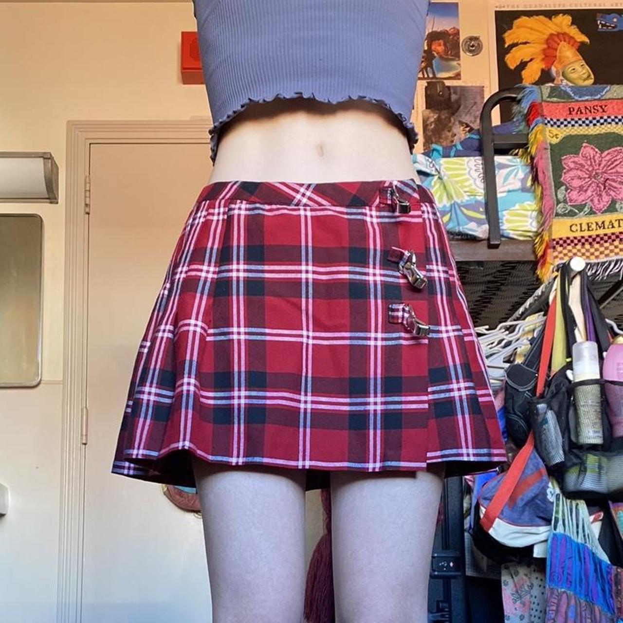 Tartan skirt cheap emo