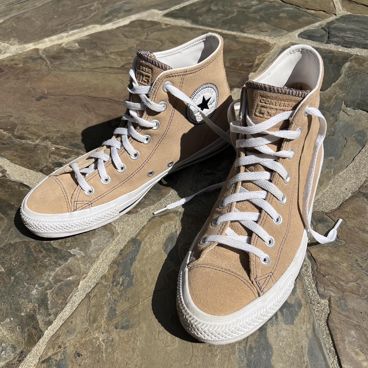 Chuck Taylor Pros Tan color Size 8.5 US Very. Depop