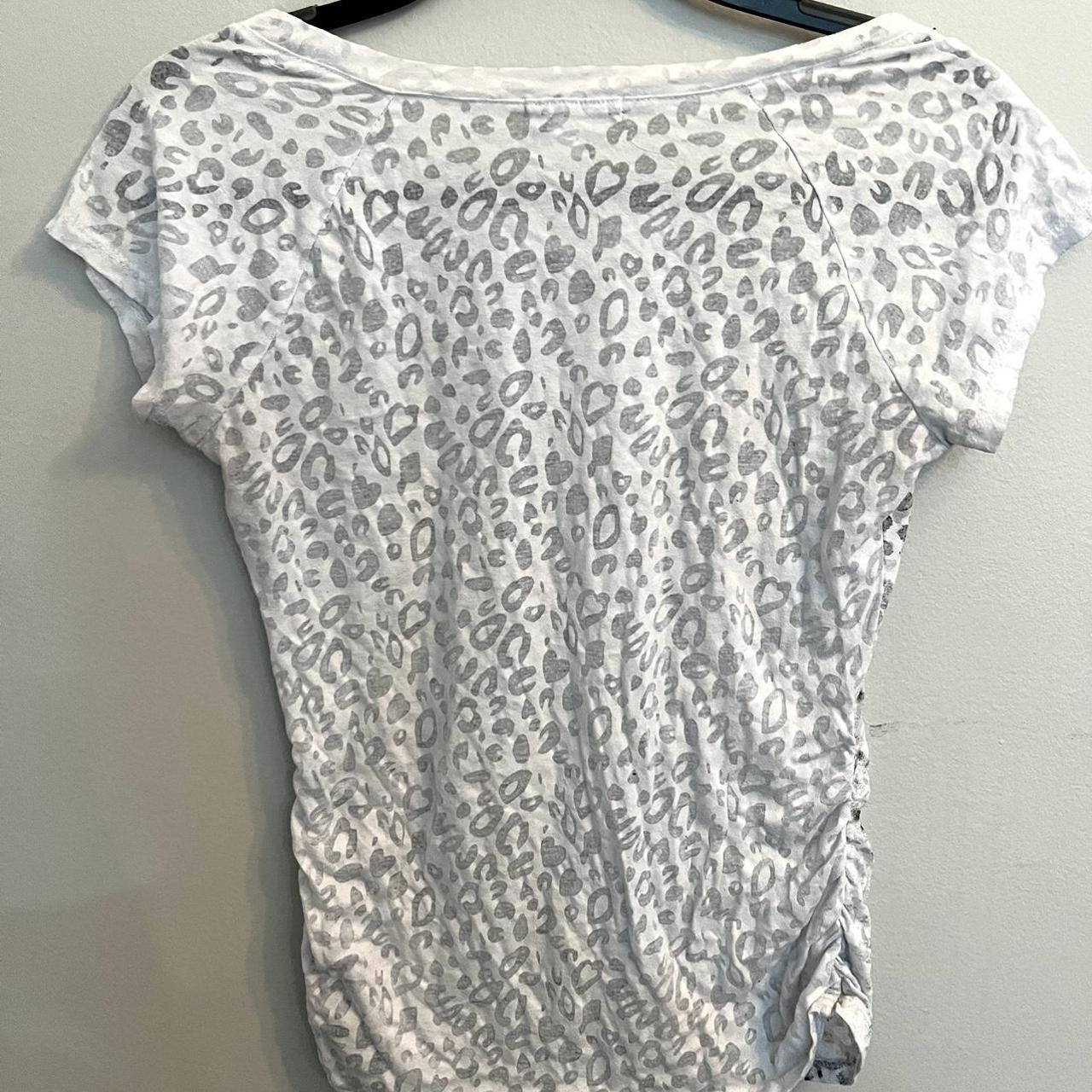 SOUTHPOLE brand white shirt with leopard print and... - Depop
