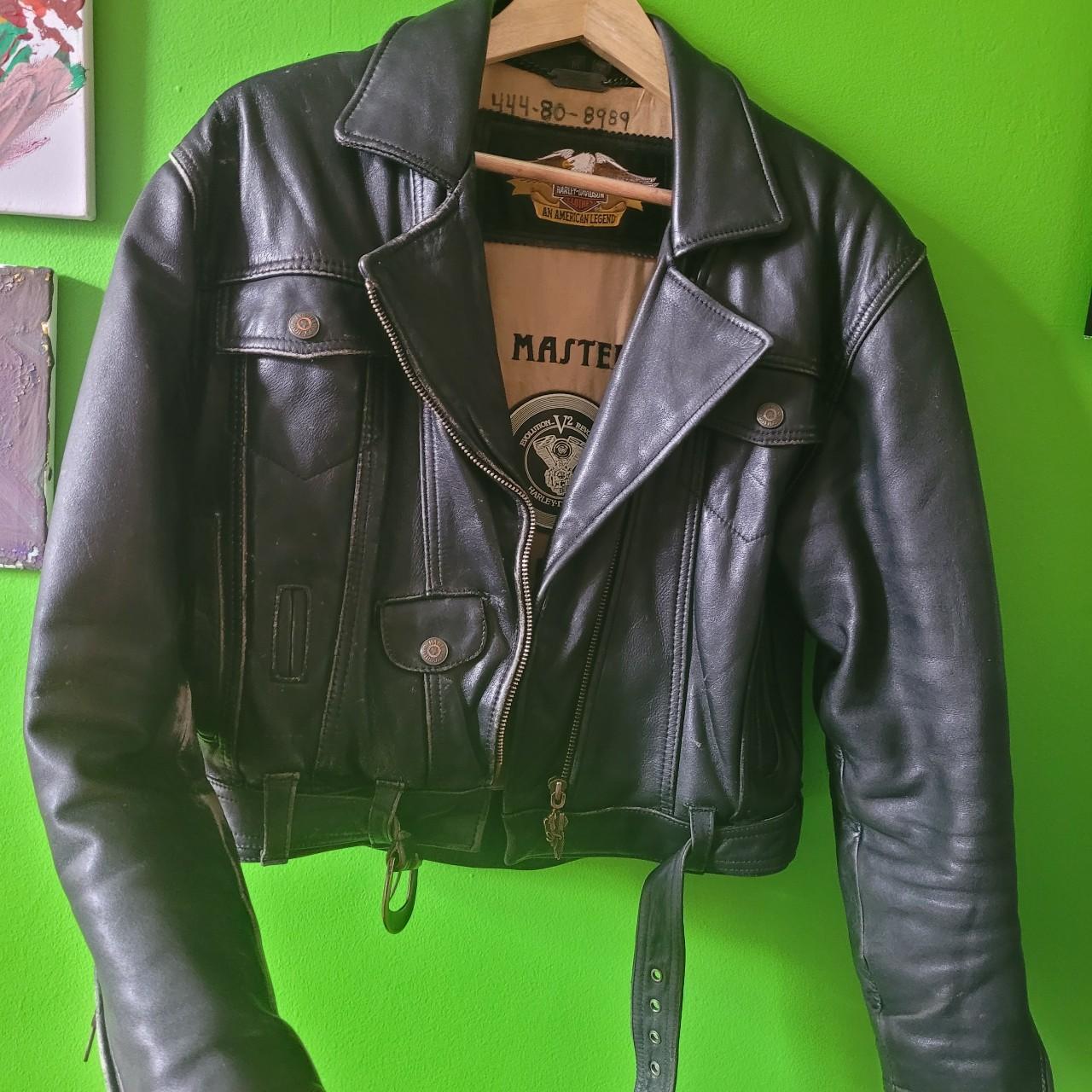 Authentic Harley Davidson leather vintage jacket... - Depop