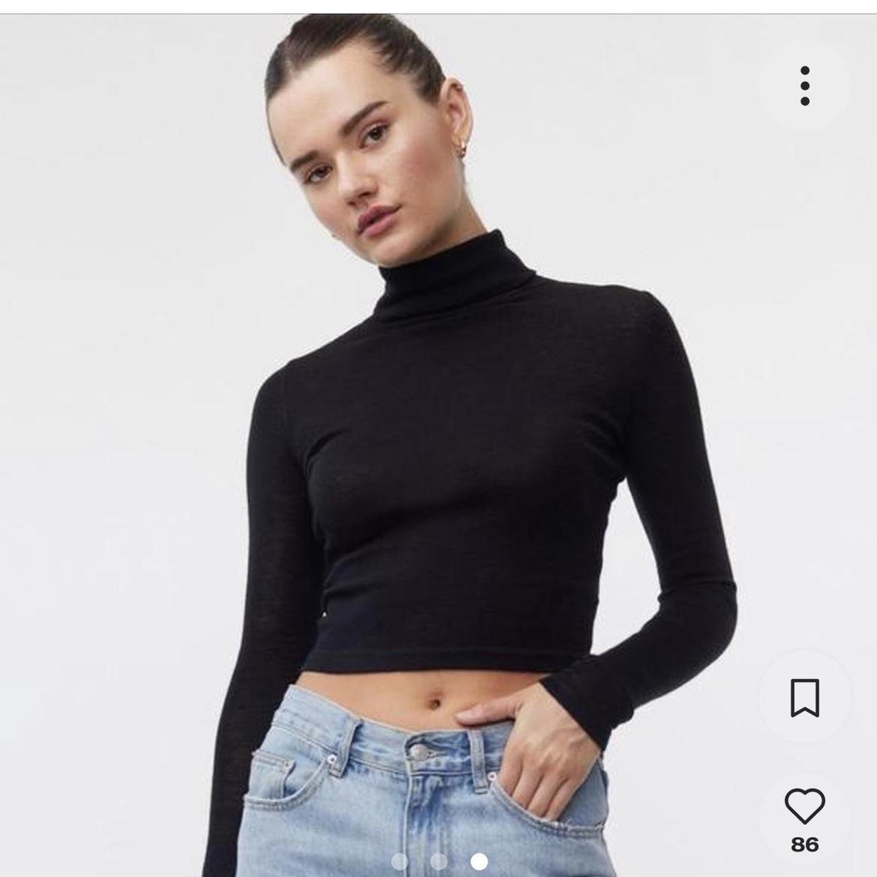 100 Merino Glassons Long Sleeve Crop Top Barely Depop