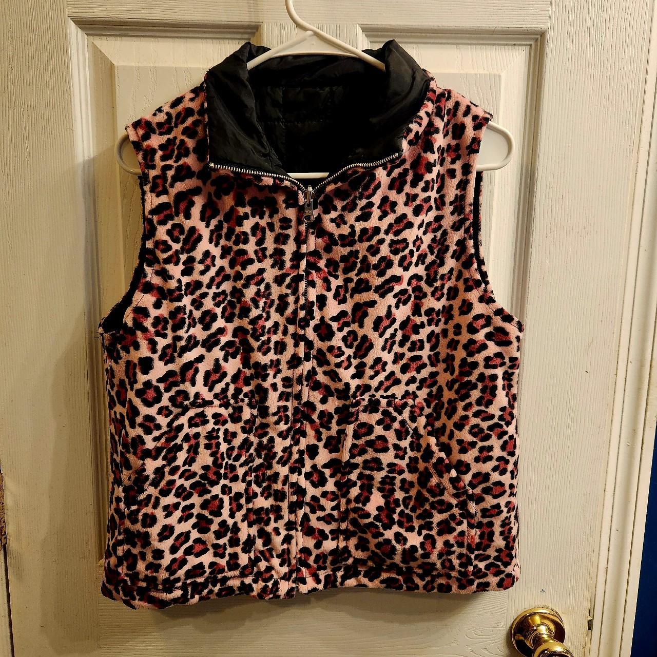 Dollhouse Outerwear pink & black cheetah print... Depop