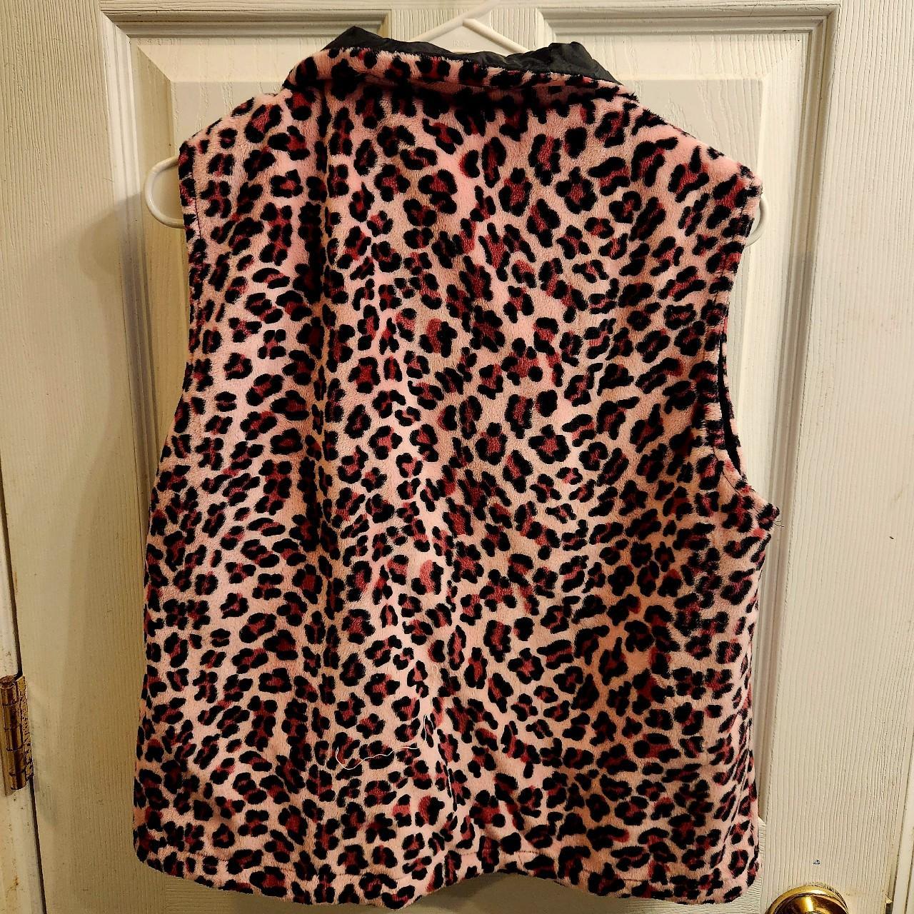 Dollhouse Outerwear pink & black cheetah print... Depop