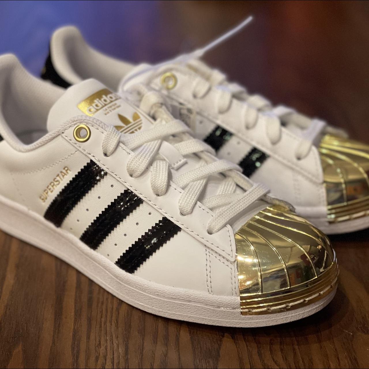 Superstar Metal Toe White Gold Metallic Adidas shoes