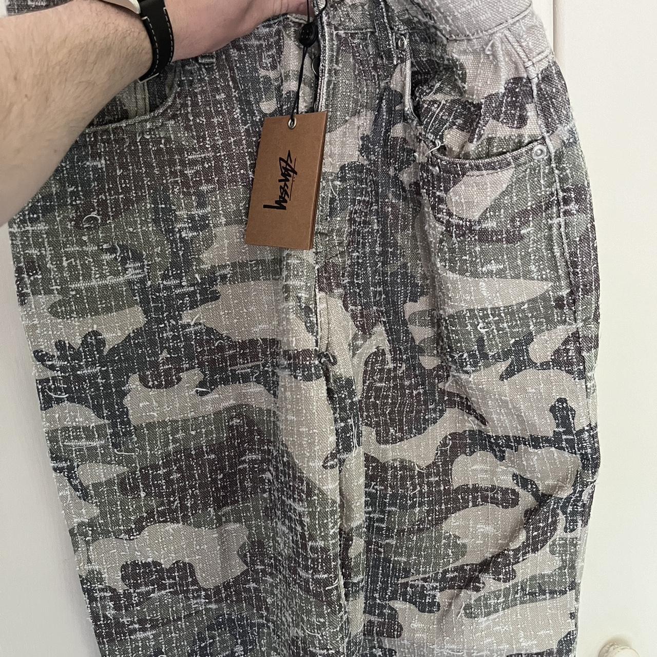 Stussy needle punch camo “big ol' jeans” Size | Depop Stussy needle punch camo “big ol' jeans” Size | Depop