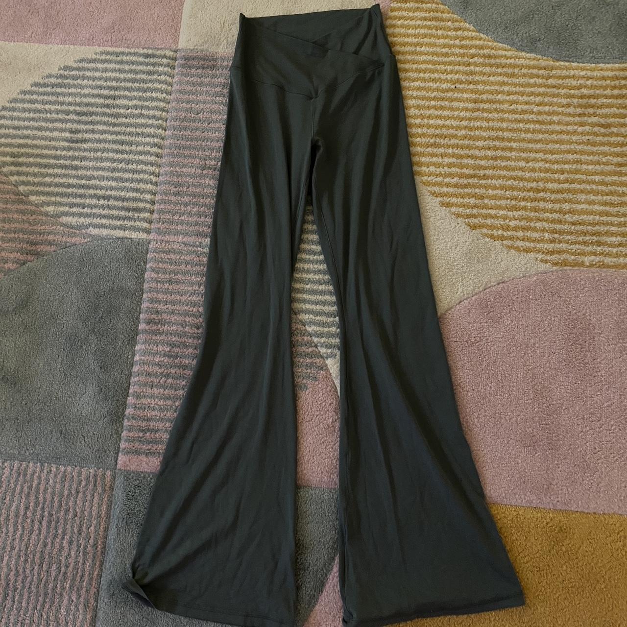 Aerie High Waisted Crossover Flared Leggings in - Depop