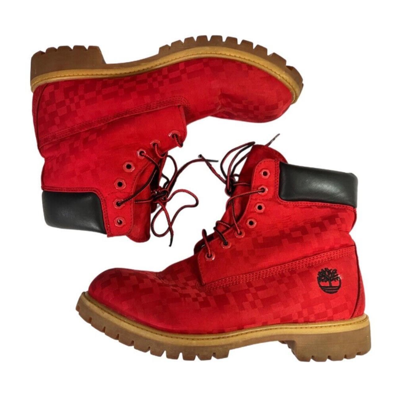 Red 6 inch clearance timberlands mens